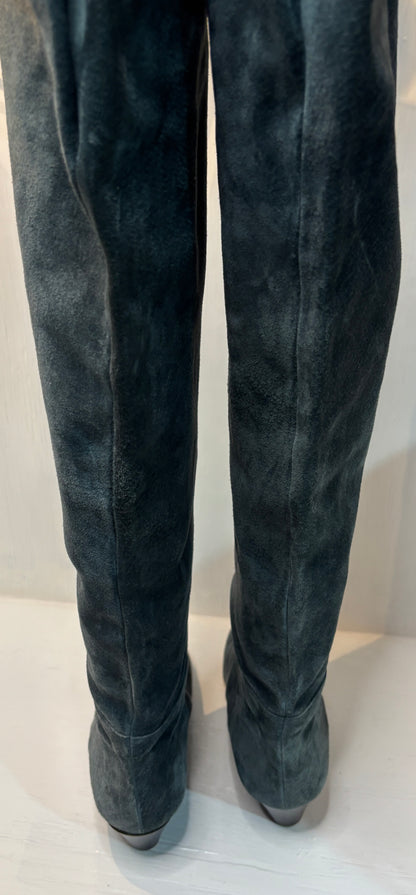 Veto Cuoio Italy Green Suede Women’s Knee High Boots