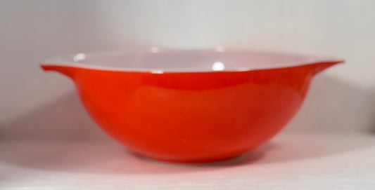 Red bowl on a white background