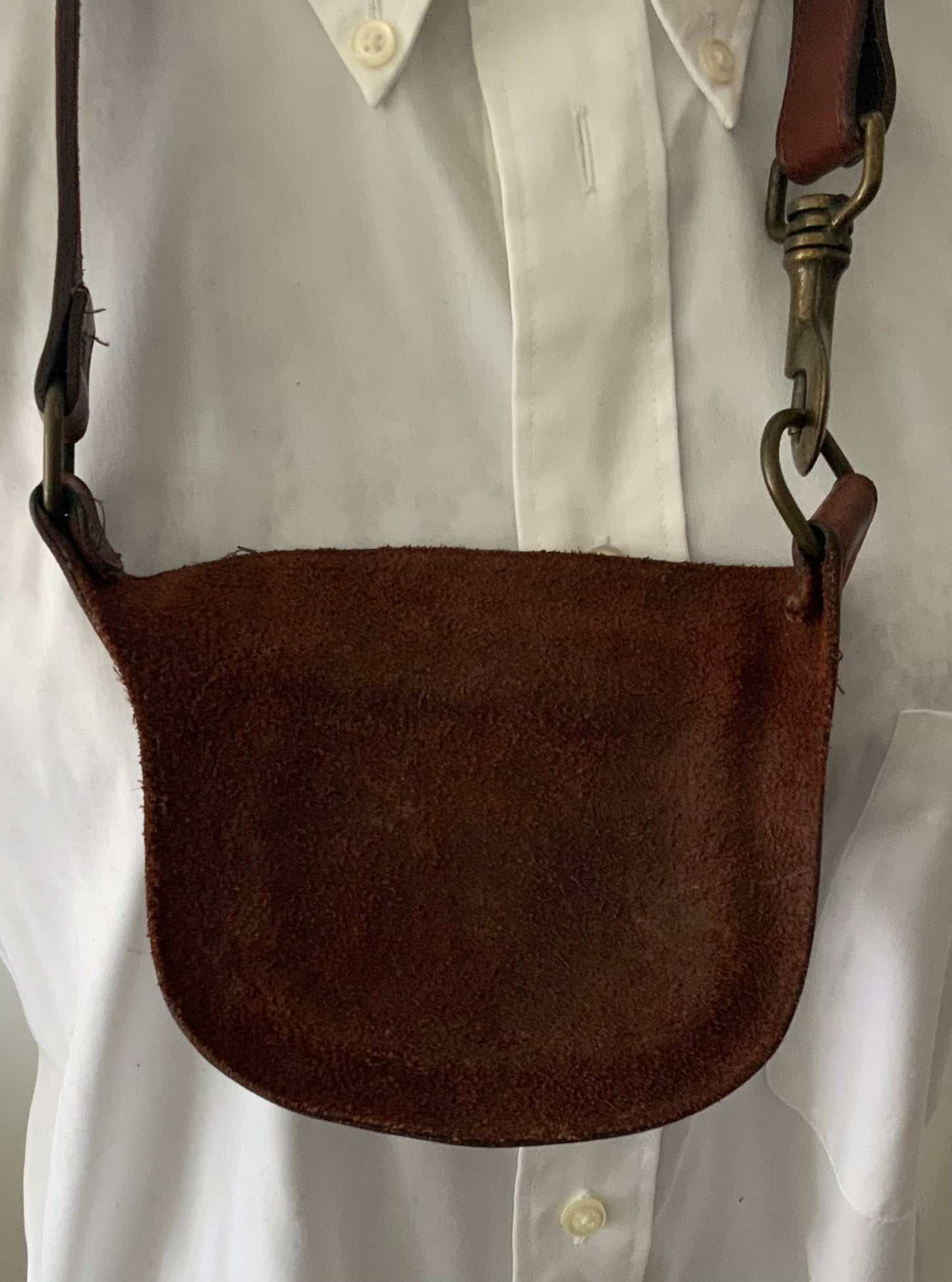 Custom Vintage Brown Leather Sporran Hip Purse