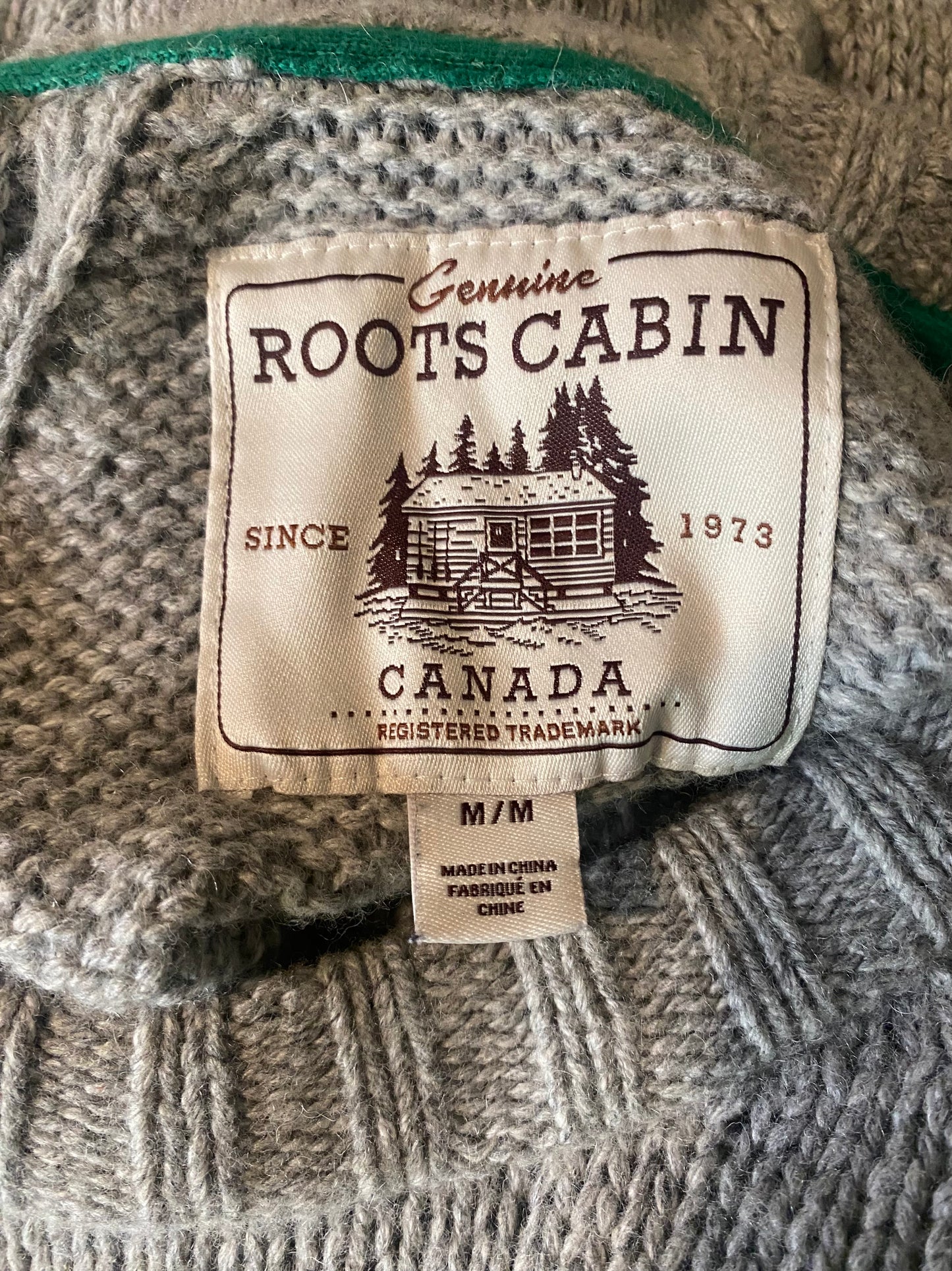 Vintage Roots Cabin Wool Blend Long Trapper Sweater Adult Medium