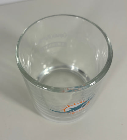 Miami Dolphins Rock Glass