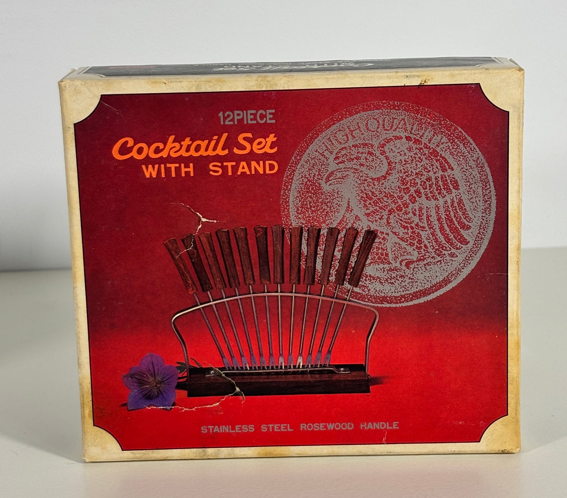 Mid Century Rosewood Cocktail Fork Set