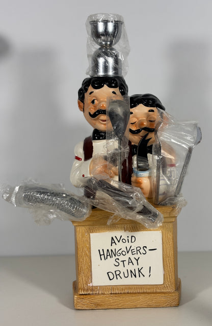 Original 1960s Avoid Hangovers Bar Utensil Holder