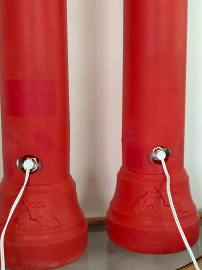 Vintage Christmas Noel Candle Large Light Up Blow Molds