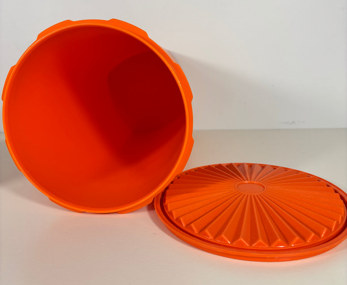 Tupperware 10 Inch Orange Servalier Storage Container