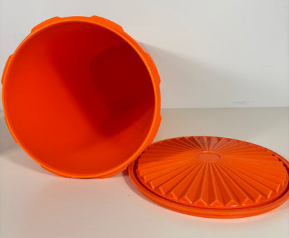 Tupperware 10 Inch Orange Servalier Storage Container