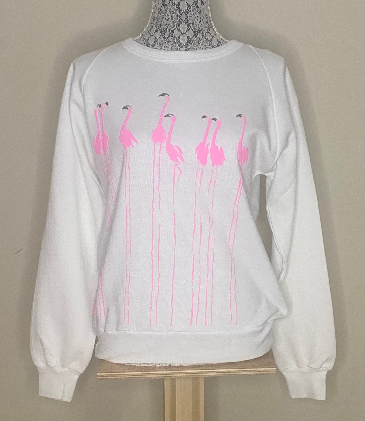 Hampstead House Vintage Pink Flamingo Sweatshirt