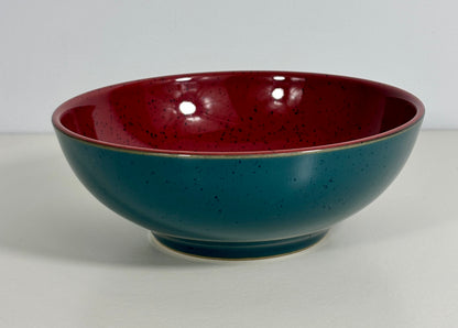 Denby Harlequin Green and Red Soup Bowl
