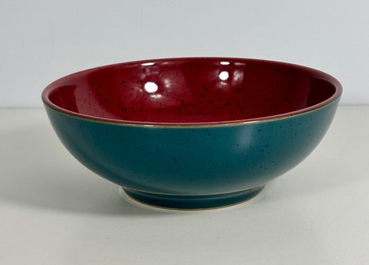 Denby Harlequin Green and Red Soup Bowl