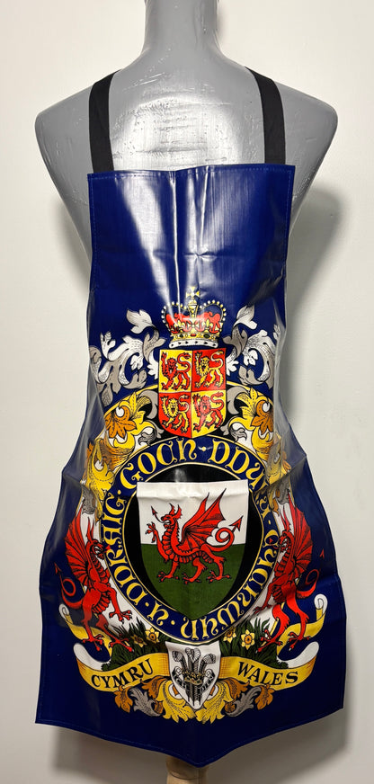 Royal Badge of Wales Red Dragon Vinyl BBQ Apron
