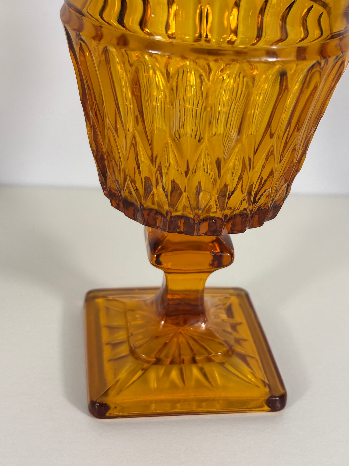 Indiana Glass Mount Vernon Amber Goblet