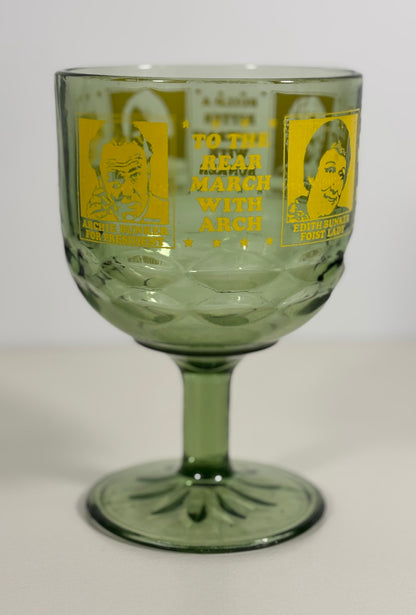 1972 Archie Bunker for President Glass Goblet