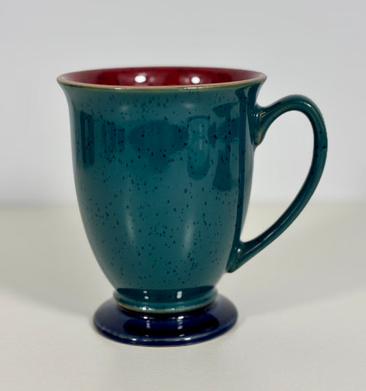 Denby Harlequin Green Footed Pedestal Mug