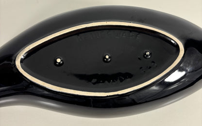 Rare Beauceware Black Console Bowl Centrepiece
