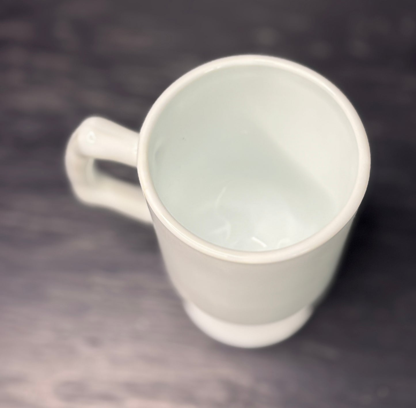 Disney Mickey Mouse White Milk Glass Pedestal Mug
