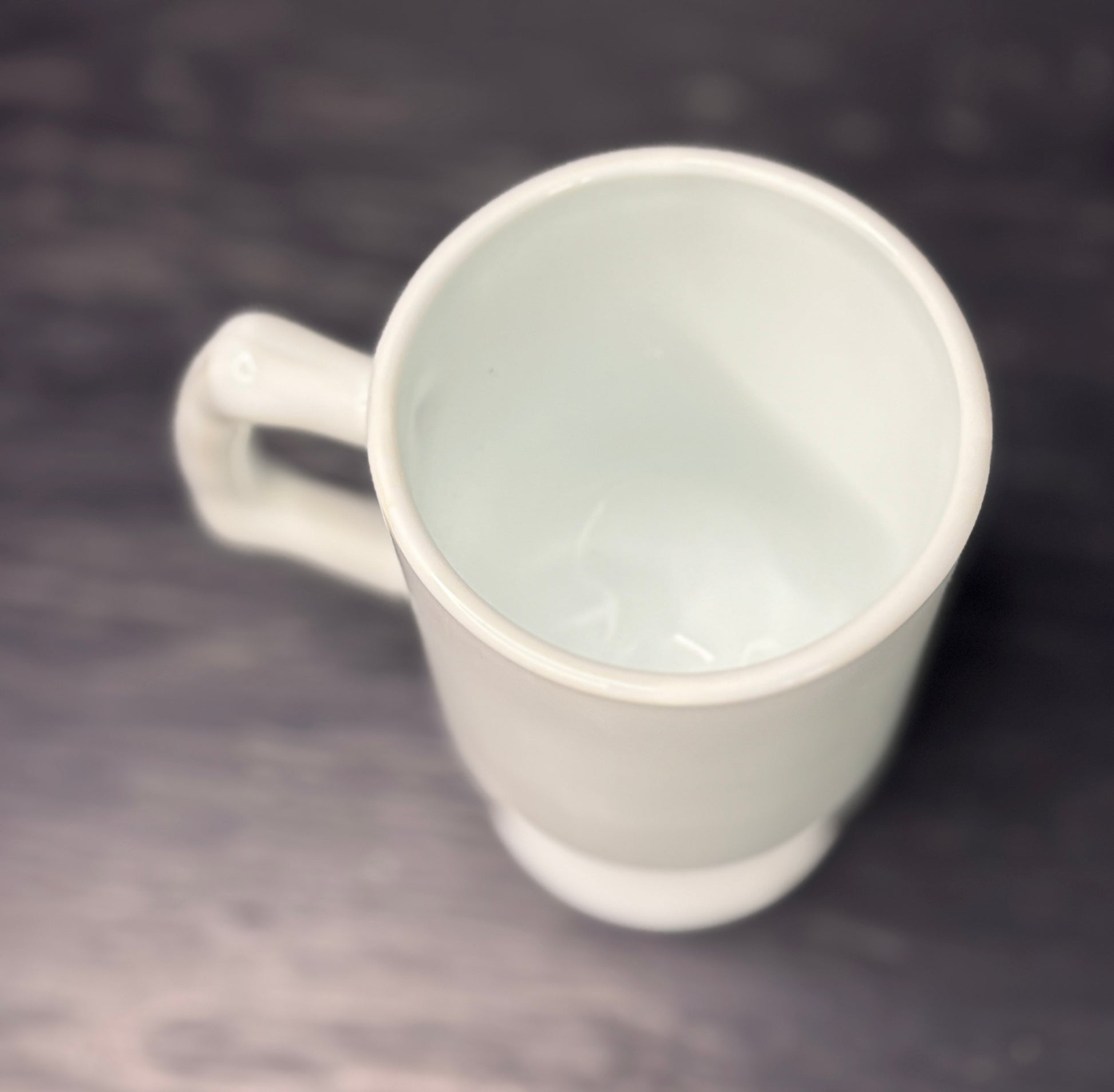 Disney Mickey Mouse White Milk Glass Pedestal Mug