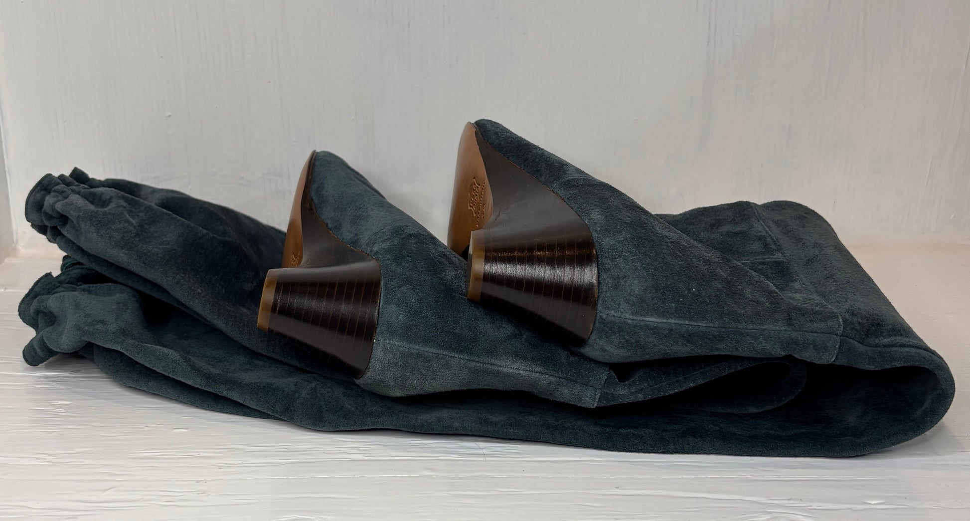 Veto Cuoio Italy Green Suede Women’s Knee High Boots 39 US8.5