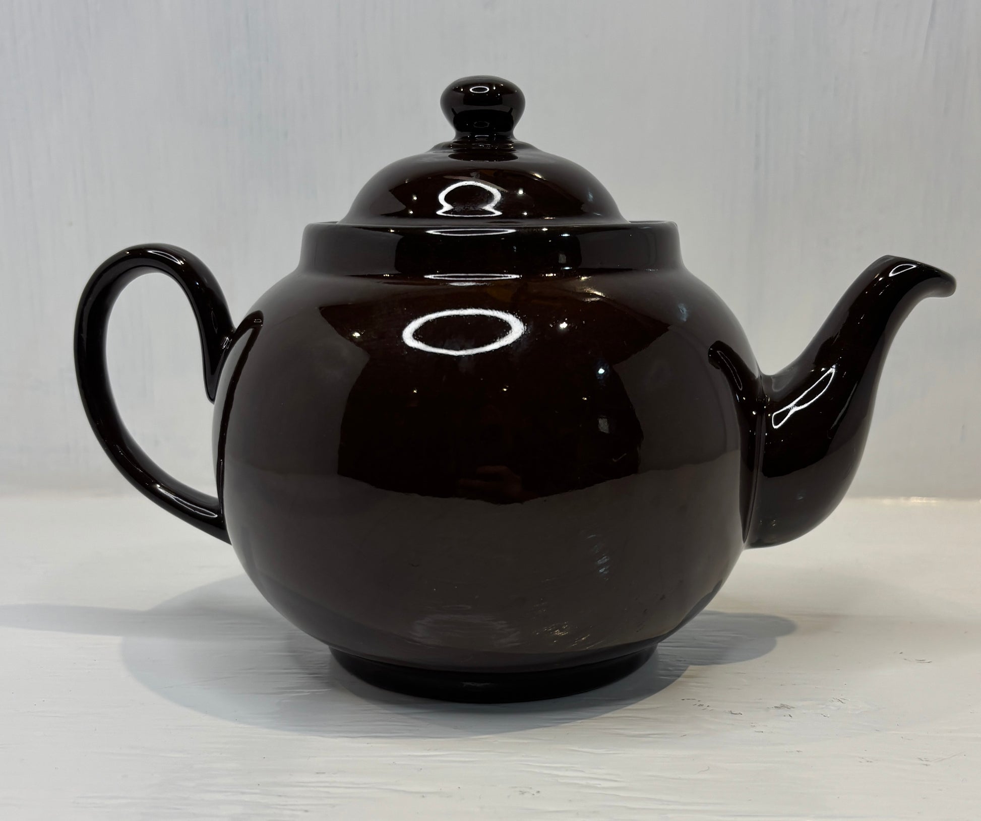 Glazed Brown Betty Styled Teapot