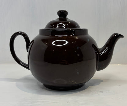 Glazed Brown Betty Styled Teapot