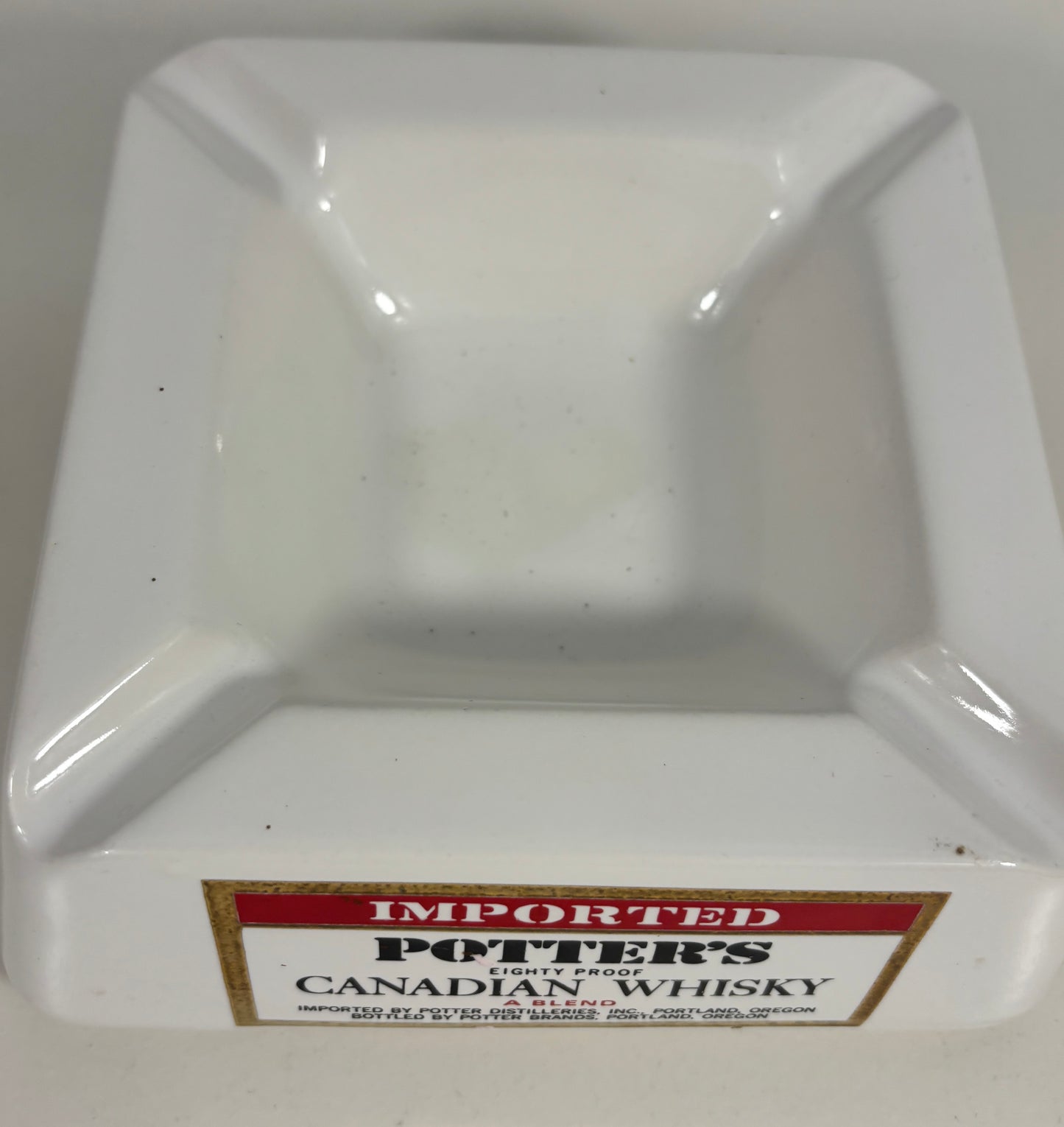 Potter’s Whiskey Vintage Advertising Ashtray