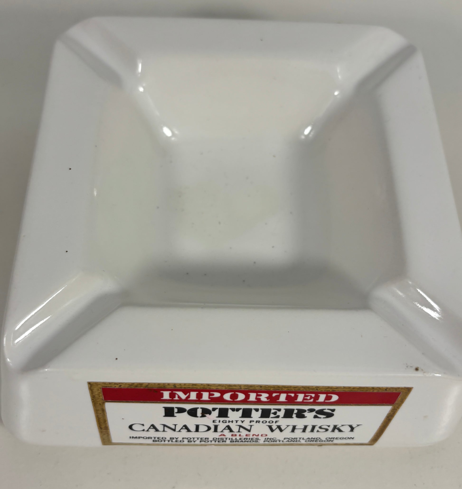Potter’s Whiskey Vintage Advertising Ashtray