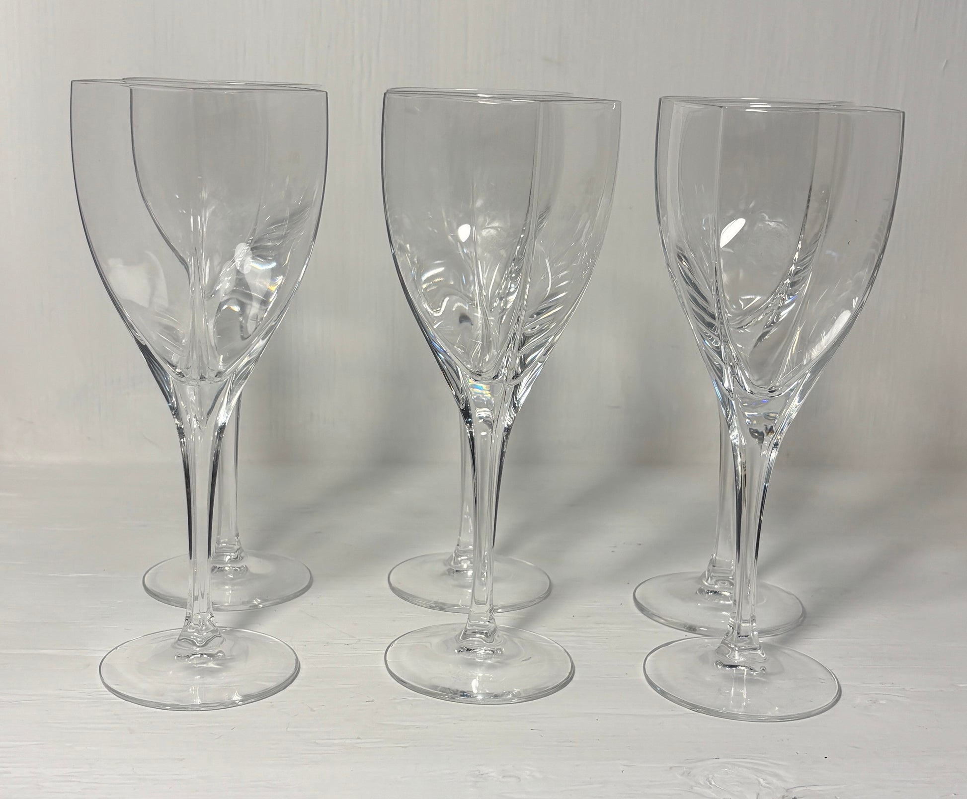 Mikasa Panache Square Crystal Wine Glasses Set