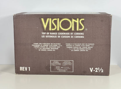 Corning Visions 2.5 Litre Amber Covered Saucepan New in Box