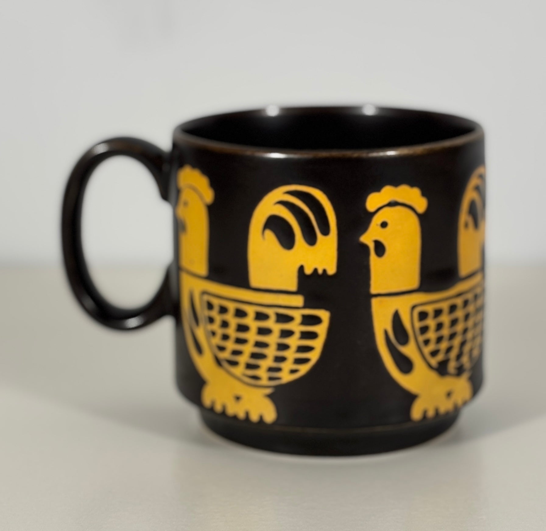 Royal Alma Brown and Orange Rooster Mug