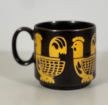 Royal Alma Brown and Orange Rooster Mug