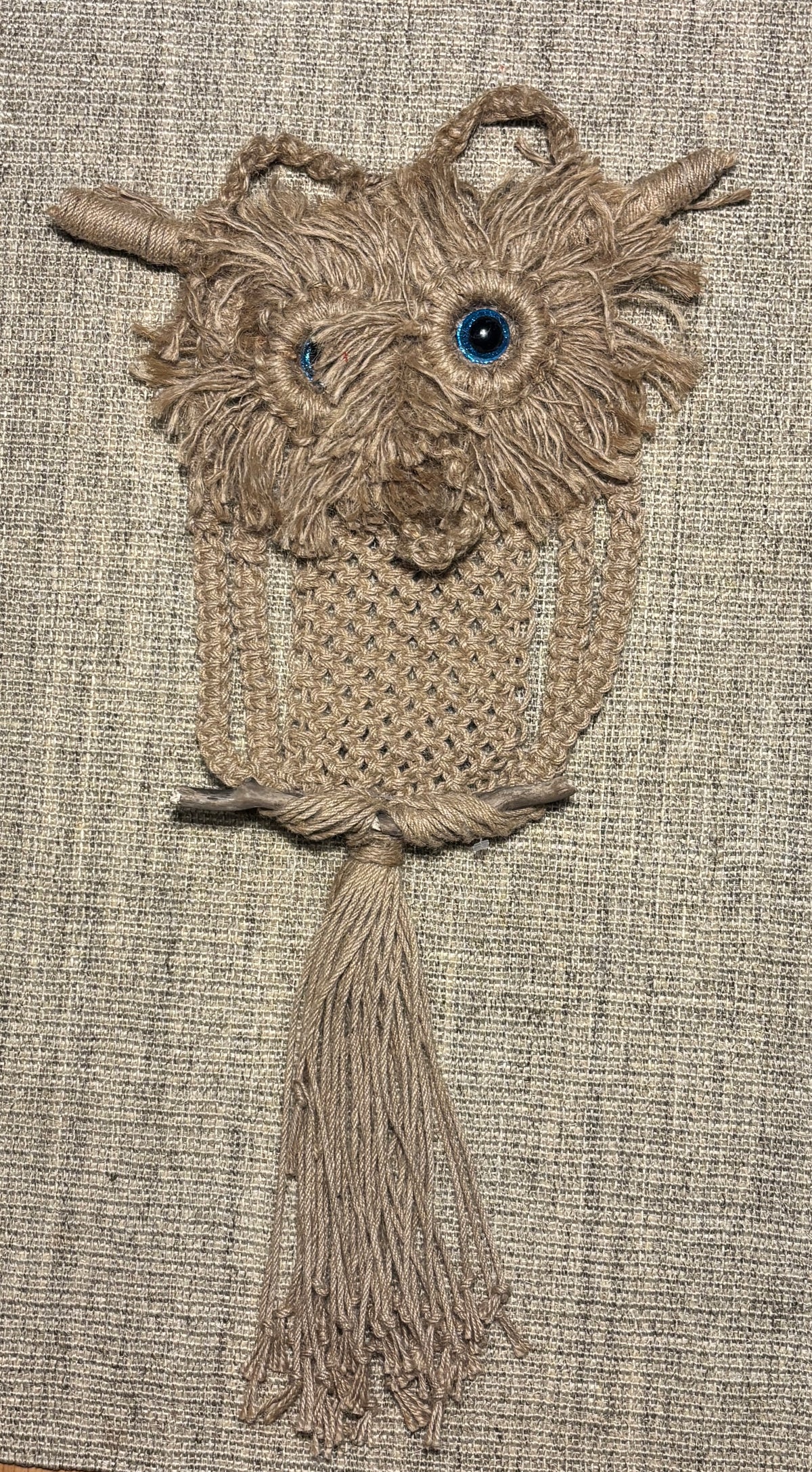 Handcrafted Macrame Owl Wall Hanger