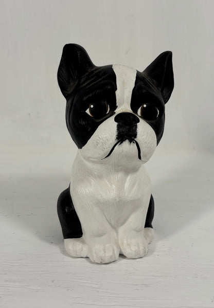 Hand Made Vintage Boston Terrier Piggy Bank