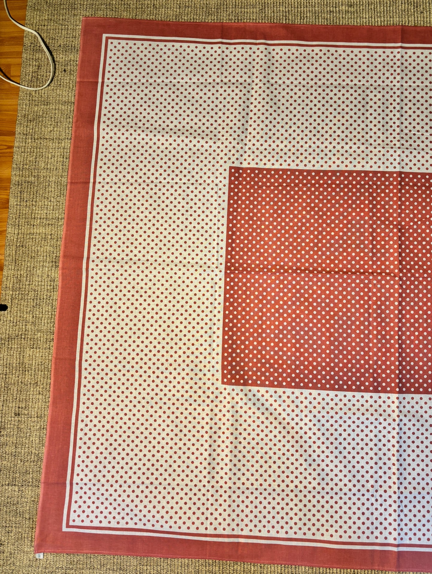 Vintage Polka Dot Tablecloth
