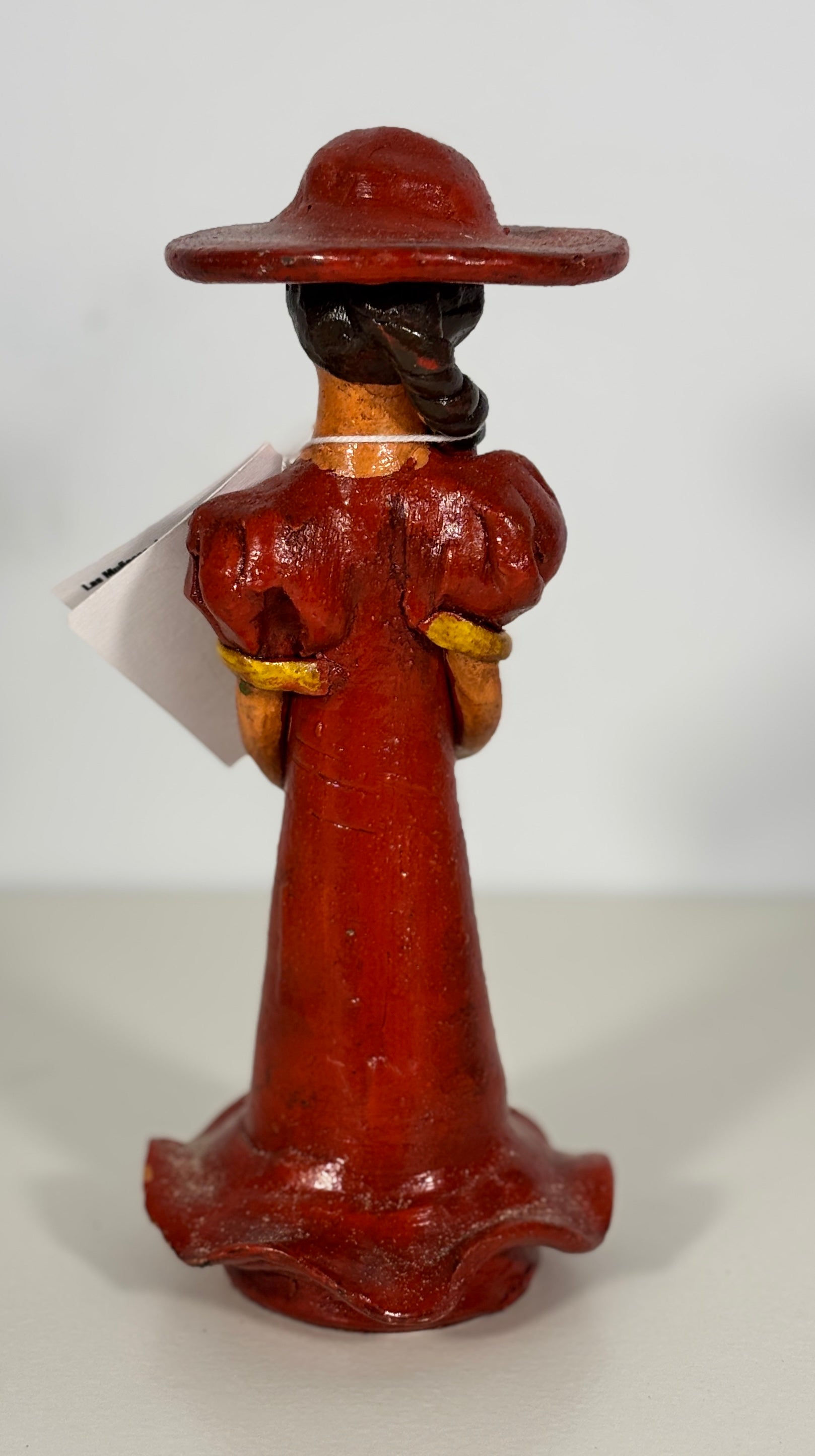 Dominican Hand Painted Faceless Clay Doll Statuette