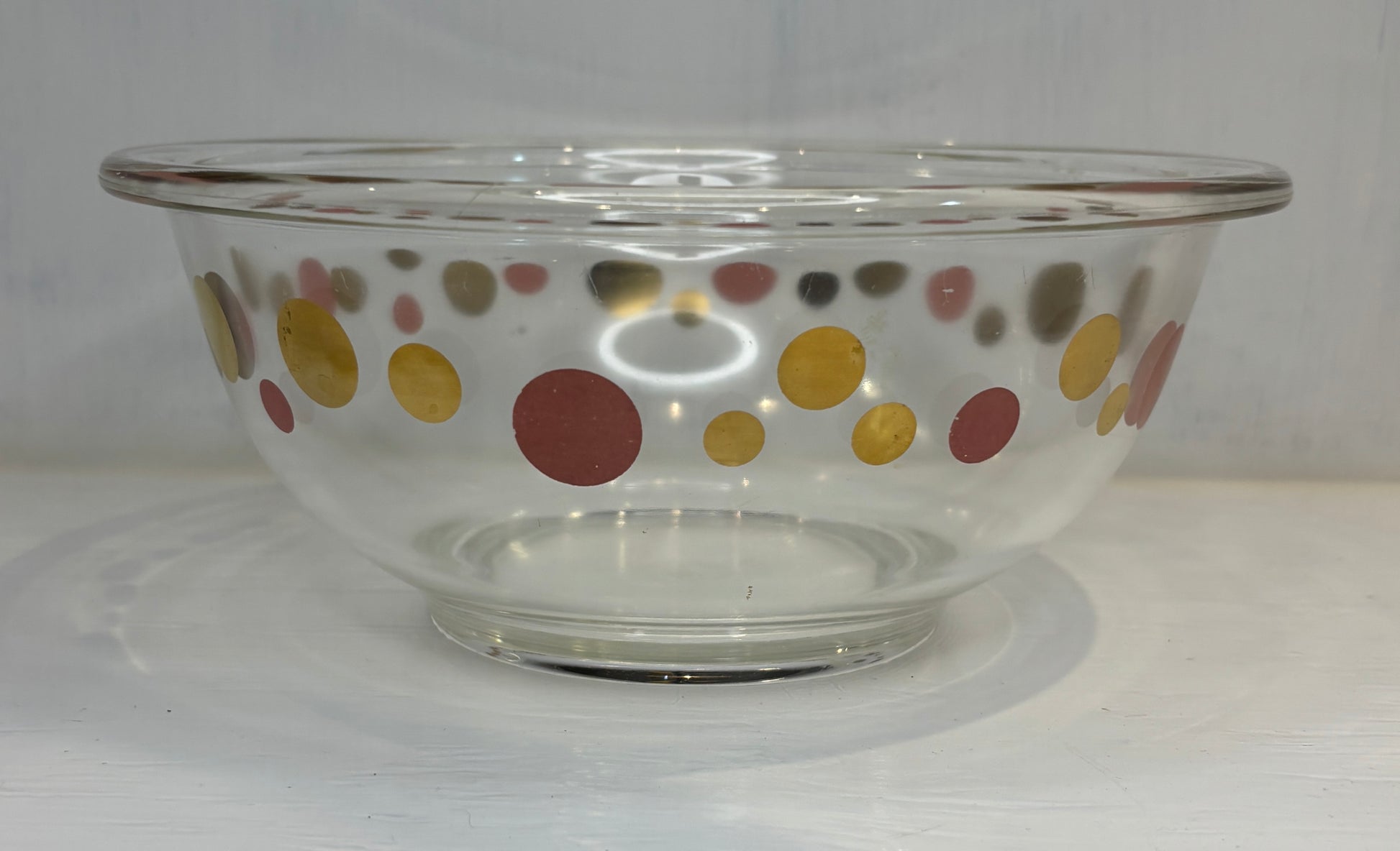 Pyrex New Dots Polka Dot 8 Inch Glass Nesting Mixing Bowl