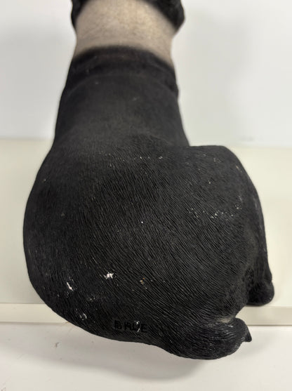 Sandicast Sandra Brue Lying Boston Terrier Sculpture
