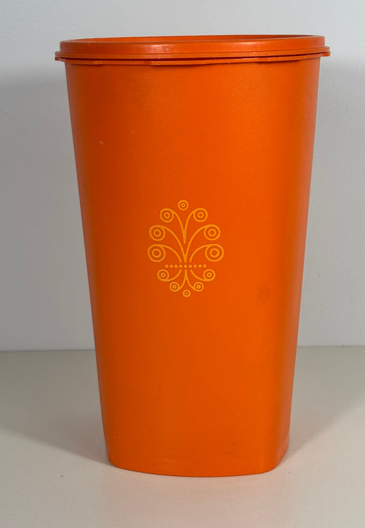 Orange Tupperware Servalier Tall Storage Container