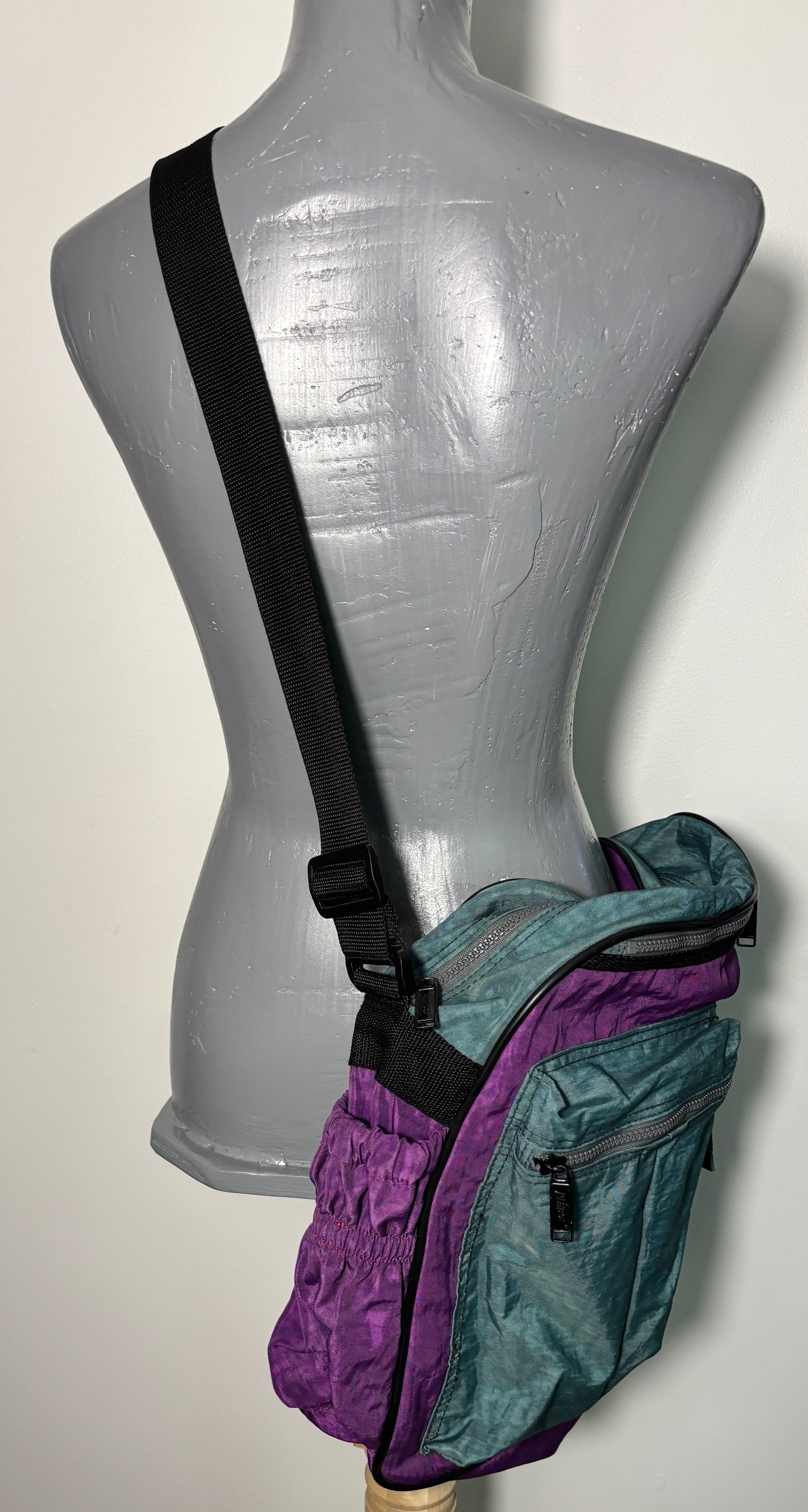 Purple and Teal Vintage Prince Tennis Duffle Bag