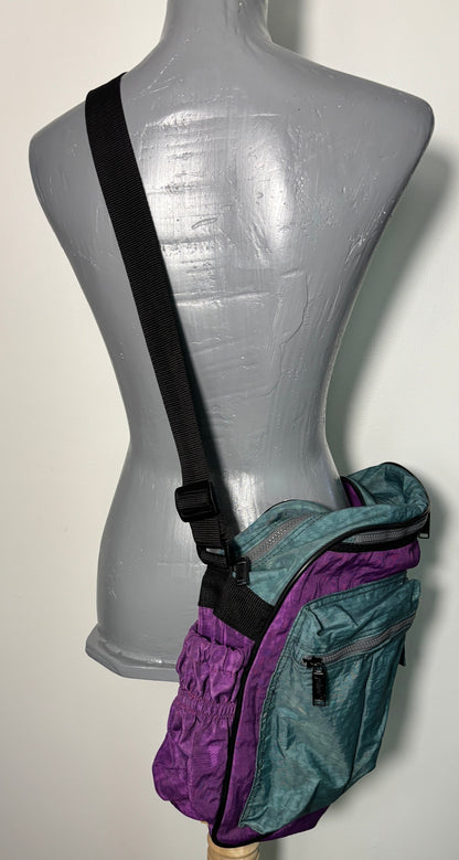 Purple and Teal Vintage Prince Tennis Duffle Bag