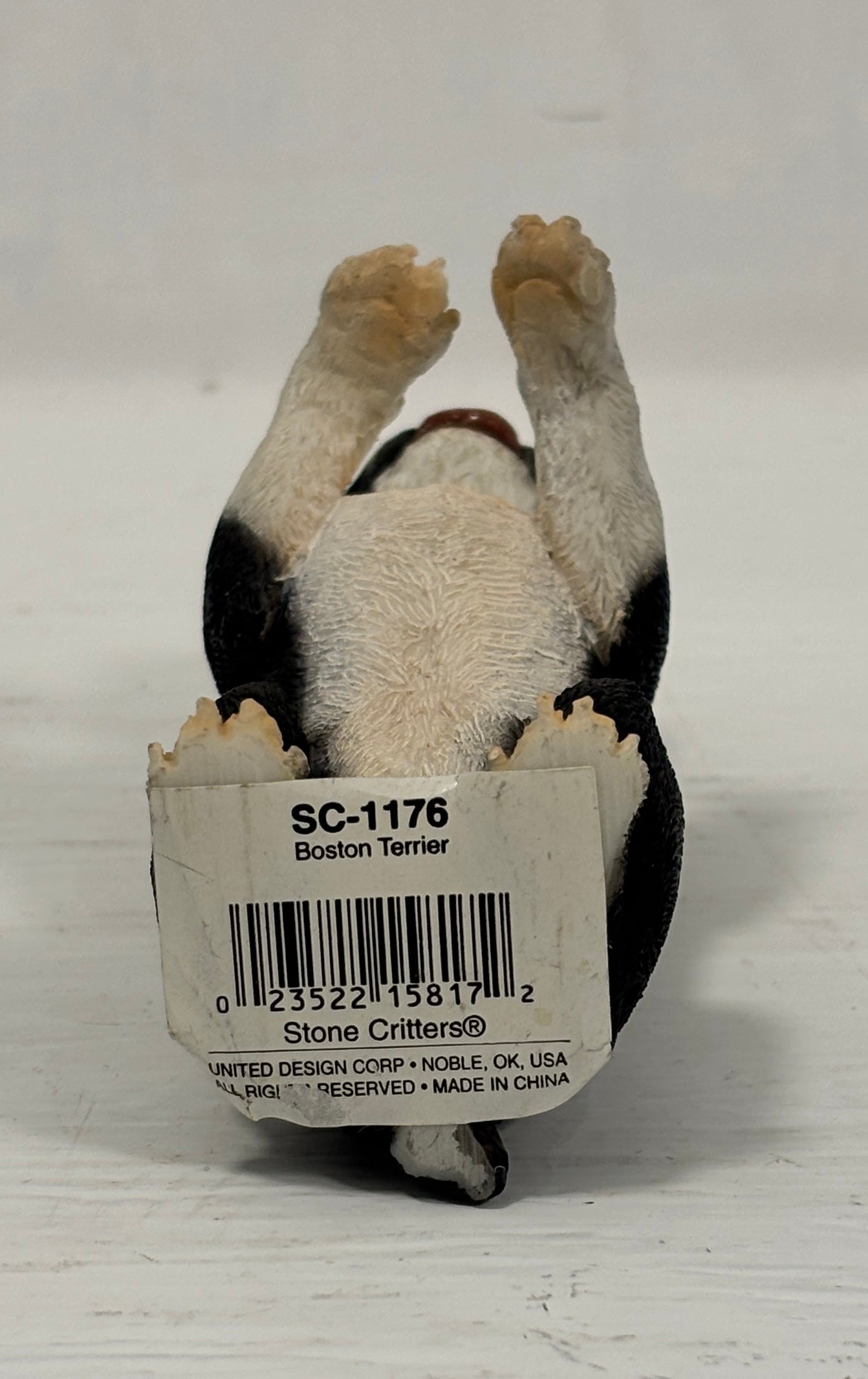 Stone Critters Sitting Boston Terrier Figurine