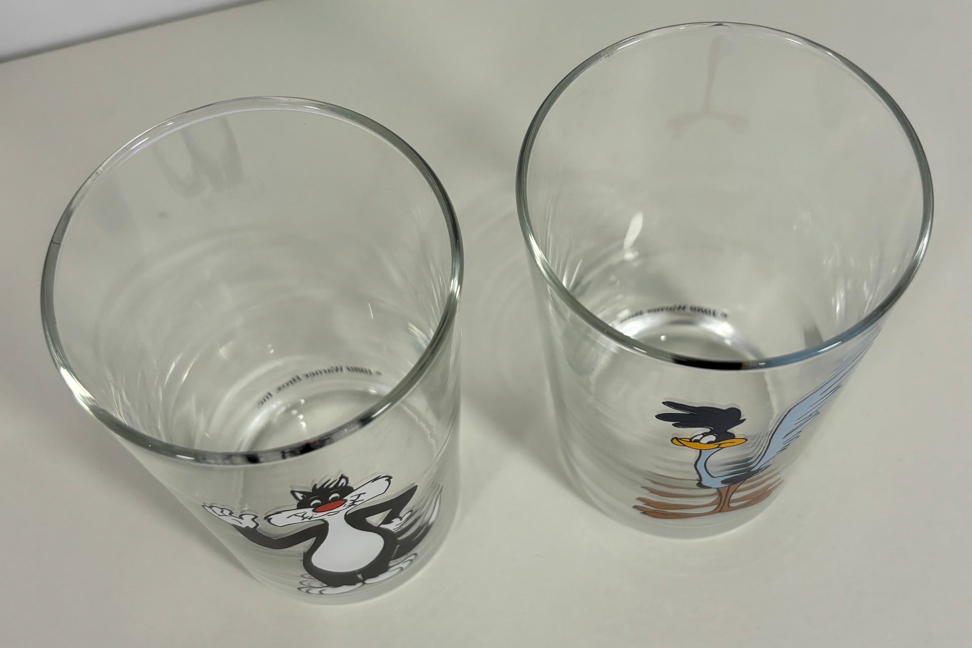 1989 Warner Bros Sylvester and Road Runner Glasses