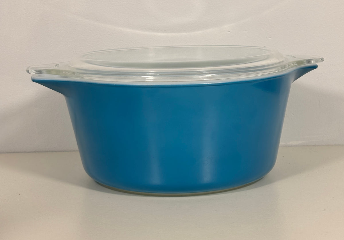 Pyrex Horizon Blue 1.5 Quart Casserole Dish with Lid