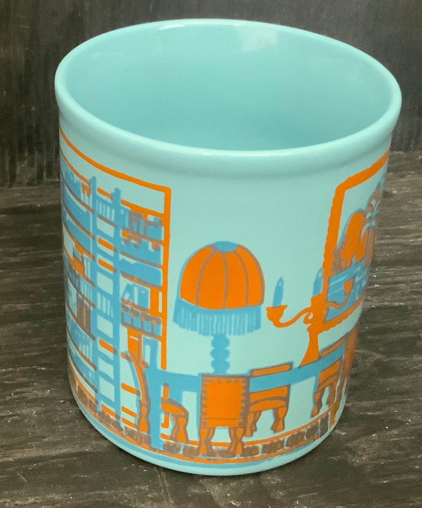 Staffordshire Potteries Vintage Blue Fireplace Den Mug