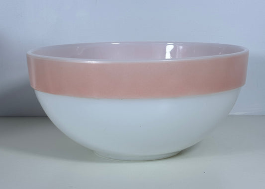 Fire King 9 Inch Pink Colonial Band Mixing Bowl