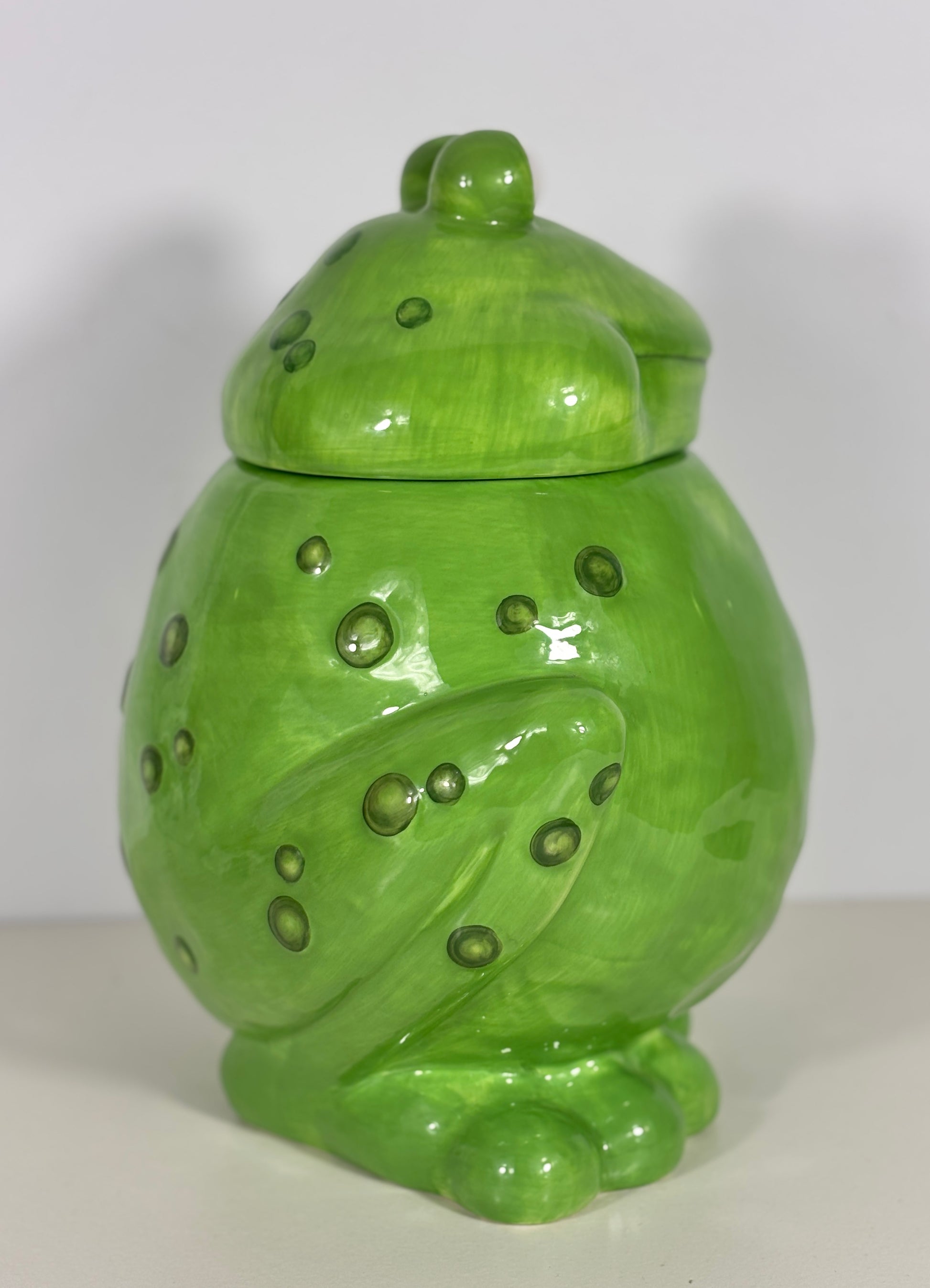 Bella Casa by Ganz Cross Eyed Frog Cookie Jar