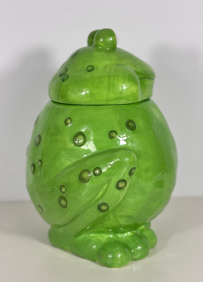 Bella Casa by Ganz Cross Eyed Frog Cookie Jar