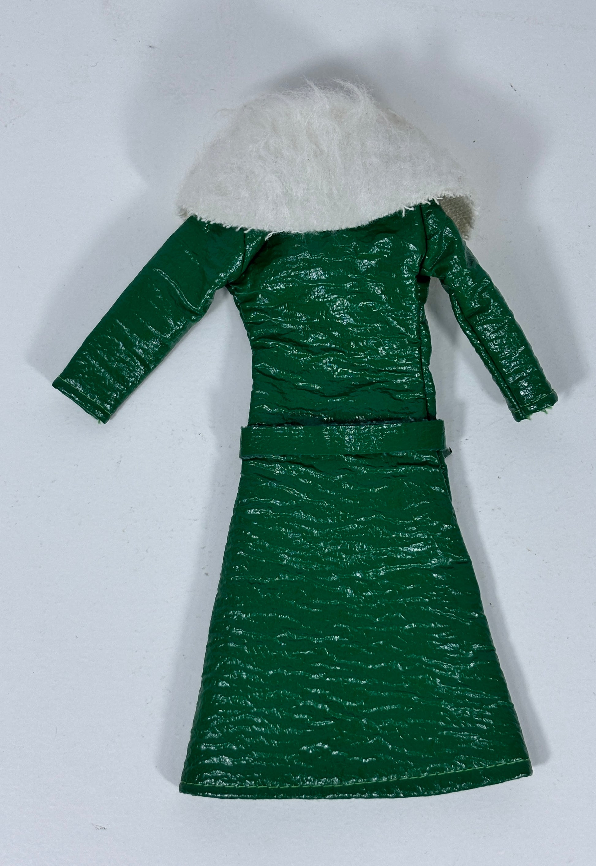 Vintage Barbie Green Pleather Coat with Belt