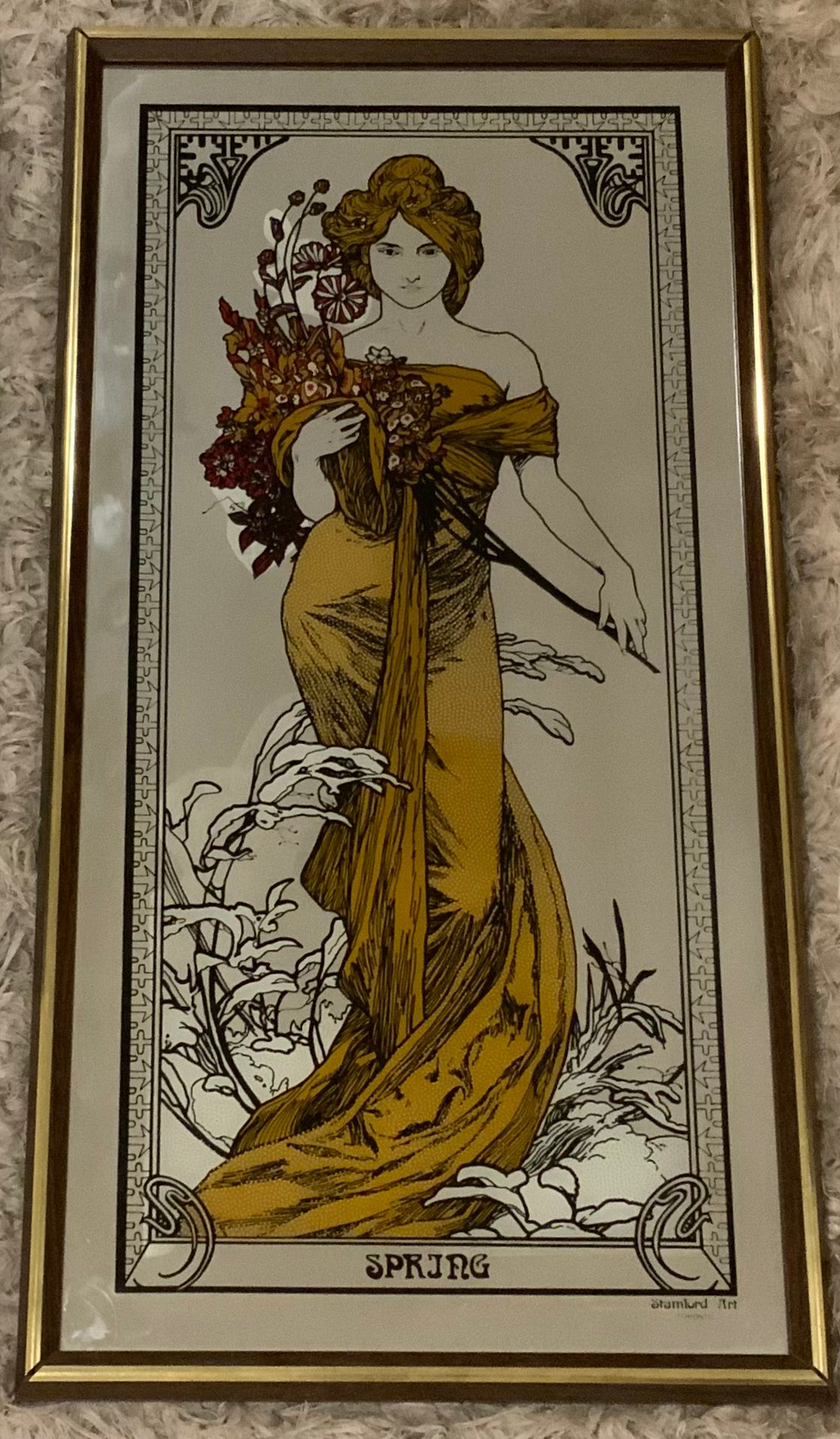 Alphonse mucha spring mirror