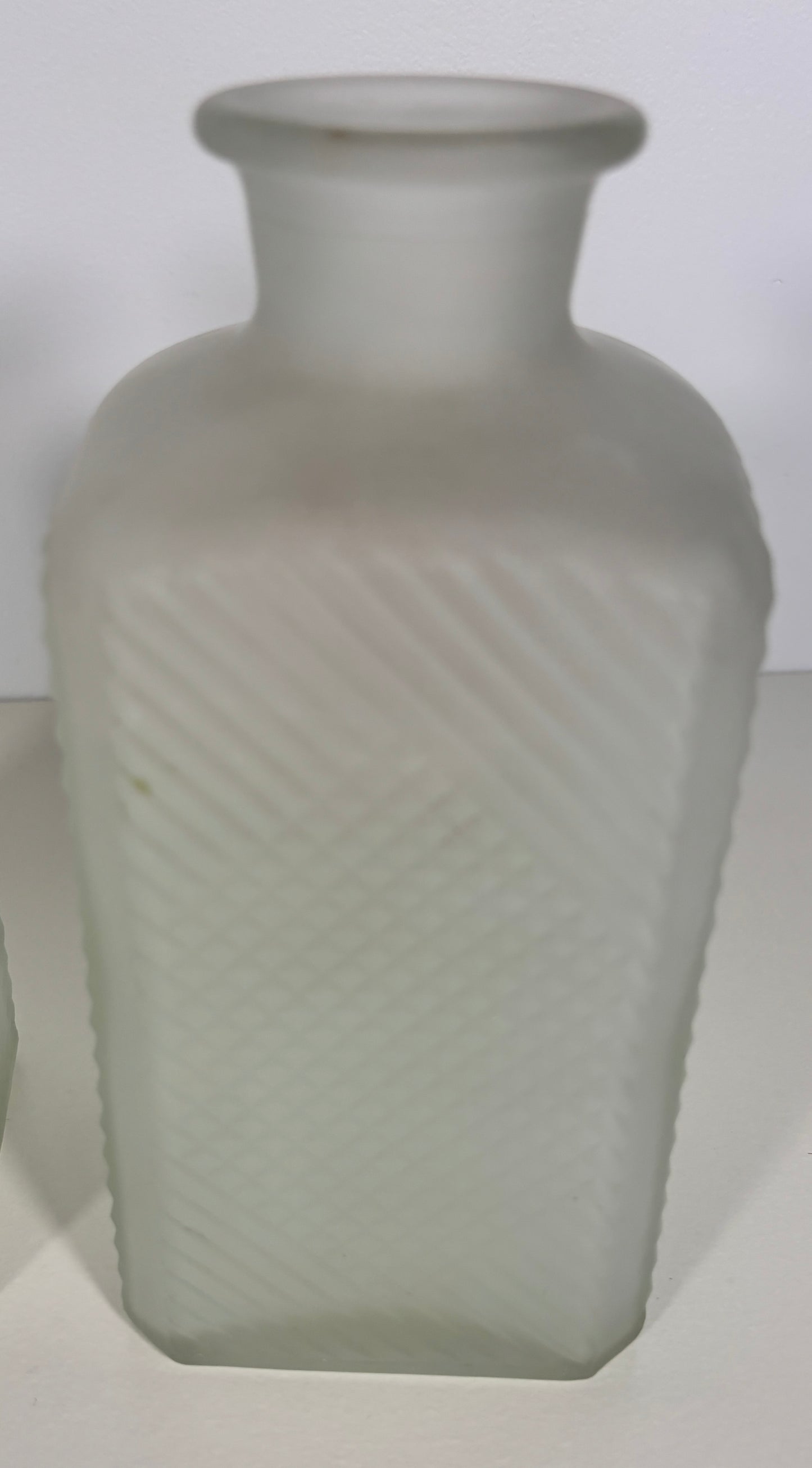 Gay Fad Studio Frosted Glass Scotch and Gin Decanters