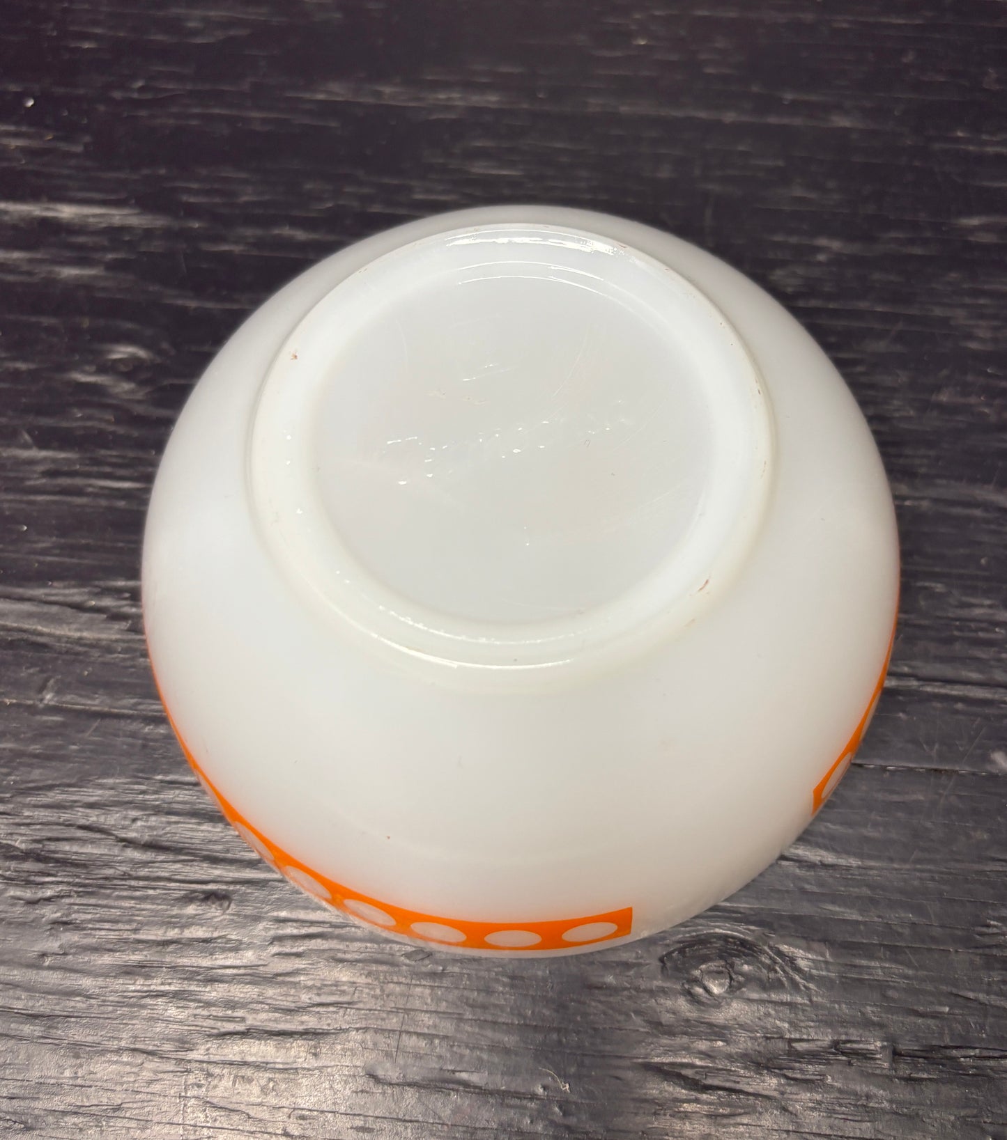 Termocrisa White and Orange Polka Dot Fruit Bowl