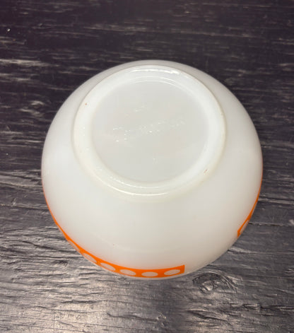 Termocrisa White and Orange Polka Dot Fruit Bowl